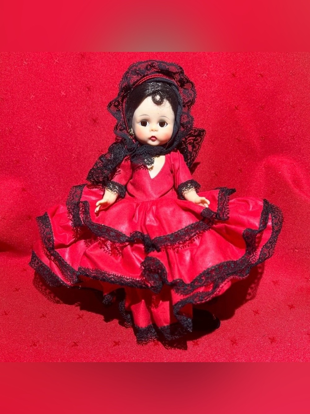 Madame Alexander Collectible Spanish Girl Doll in Red and Black